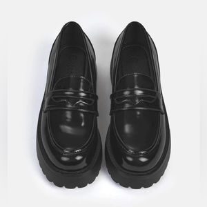 SHEIN Black Slip on Penny Loafers
